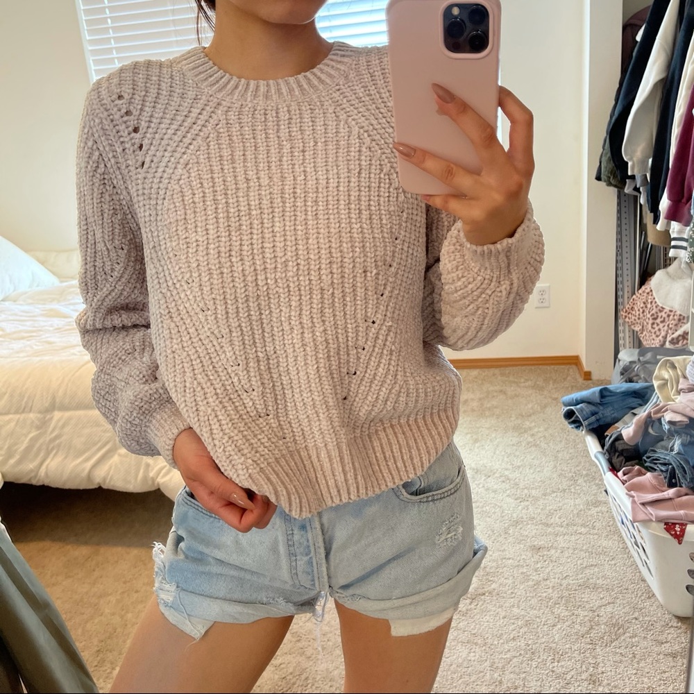 COPY - H&M Chenille Crop Sweater